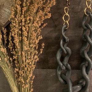 Grey and Gold Knotted Statement Necklace